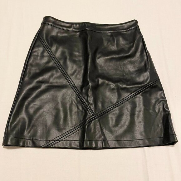 Noisy May Vegan Faux Leather Miniskirt Zip Closure Womens Size Small - Picture 1 of 16